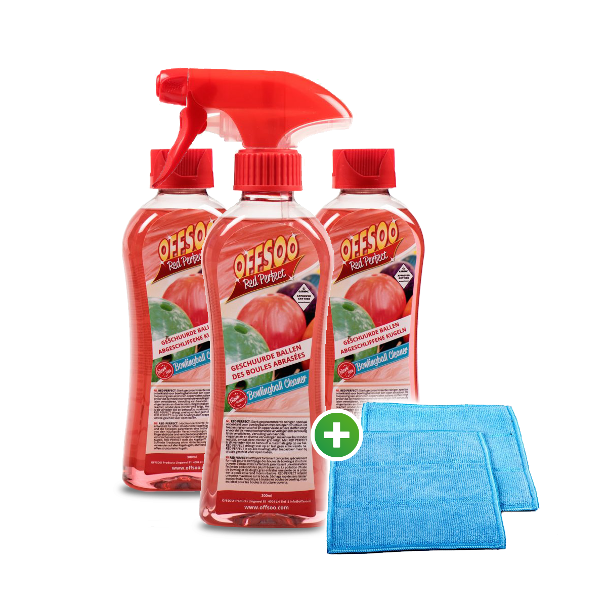 Red Perfect 300ml x3 + Sprayer + Cleaning Towel